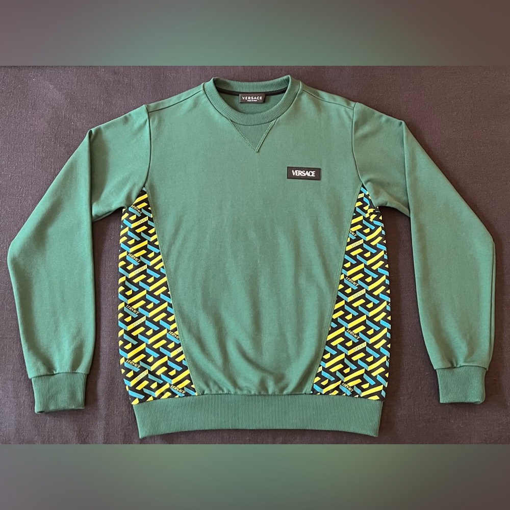 Authentic New Versace Kids sweatshirt green boys size 14